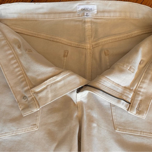 Like New EVEREVE Cora Barrel Leg Pants Ecru Size 31 Retail $138.00 - Picture 10 of 13